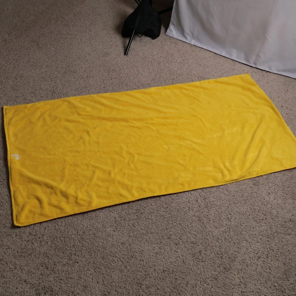 Polo Ralph Lauren Reversible Beach Towel Red Yellow Embroidered Logo 68x34
